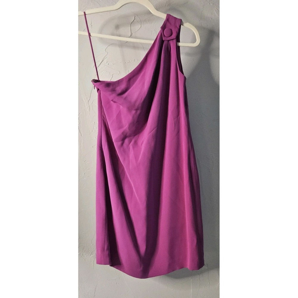 Tory Burch Sz 0 Pinkβ Silk One Shoulder Sheath Dress Zip Formal Classic #230